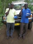 Village Africa ambulance drivers Edmundi Senkunde (left) and John&nbsp;Samweli