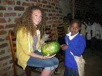 Emma and Baby Emma and the&nbsp;watermelon!